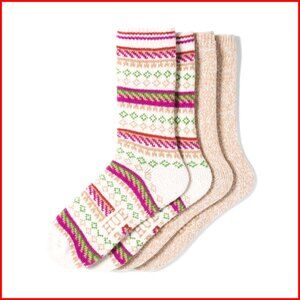 Midweight Crew Length Boot Socks 2 Pack for Boots and Sneakers